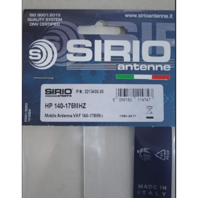 SIRIO ANTENNA HP 140-175 VHF( MOBILE ANTENNA)