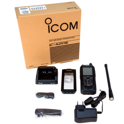 ICOM IC-A25NE #73 VHF AIR BAND TRANSCEIVER.