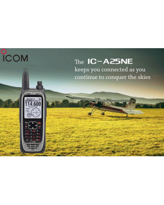 ICOM IC-A25NE #73 VHF AIR BAND TRANSCEIVER.